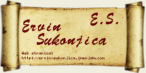 Ervin Sukonjica vizit kartica